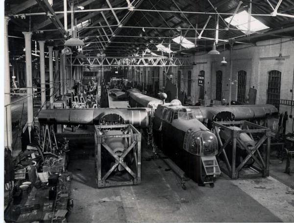 1941 last whitley bomber to be repaired showing1942 engine packed in crate Phil Marsh collection2